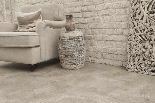Кварцвиниловая плитка CERAMO VINILAM XXL STONE GLUE Бетонная Смесь 61603